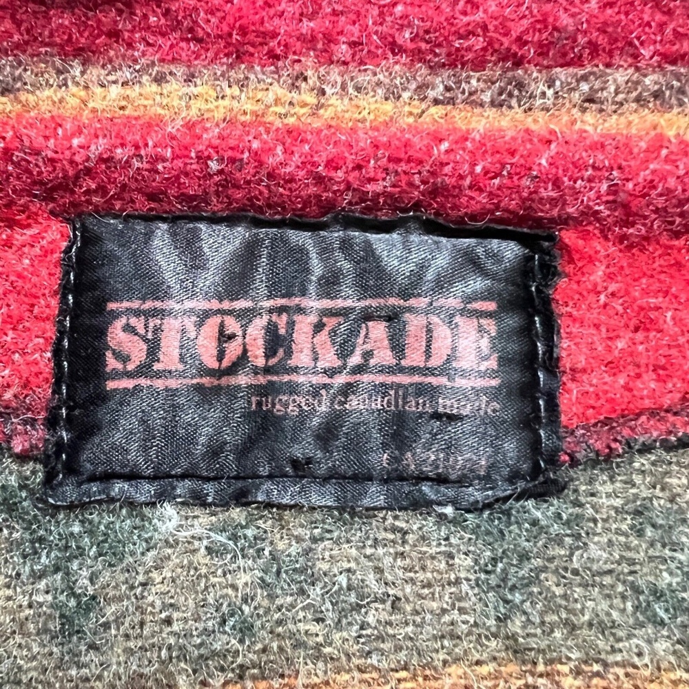 Stockade Wool Blanket Coat Southwestern Aztec Jacket Men's Size Large Vintage - Picture 6 of 6